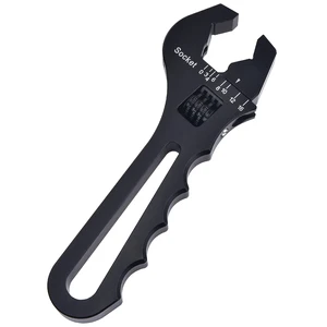 Adjustable AN Fitting Wrench 3AN-16AN, 6061-T6 Aluminum, Black For Fuel and Oil Line Hose Fittings and Adapters, Lightweight Design, Non-Slip Handle, Compact 7.2-Inch Length Adjustable AN Fitting Wrench 3AN-16AN, 6061-T6 Aluminum, Black For Fuel and Oil Line Hose Fittings and Adapters, Lightweight Design, Non-Slip Handle, Compact 7.2-Inch Length
