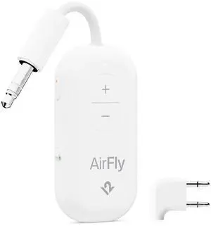 AirFly Pro 2 Deluxe Bluetooth Adapter for Airplane, Pair 2 AirPods or Wireless Headphones 3.5mm AUX Bluetooth Transmitter/Receiver for Cars, Boats, Treadmills, TVs Airplane Travel Essentials AirFly Pro 2 Deluxe Bluetooth Adapter for Airplane, Pair 2 AirPods or Wireless Headphones 3.5mm AUX Bluetooth Transmitter/Receiver for Cars, Boats, Treadmills, TVs Airplane Travel Essentials