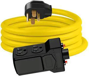 10 FT NEMA 14-30P to 5-15R 5-20R Adapter Extension Cord Canada, 10 AWG 4 Outlets Power Strip with Current Protector, 30 Amp Dryer Plug to 20 Amp 3 Prong Receptacle. 10 FT NEMA 14-30P to 5-15R 5-20R Adapter Extension Cord Canada, 10 AWG 4 Outlets Power Strip with Current Protector, 30 Amp Dryer Plug to 20 Amp 3 Prong Receptacle.
