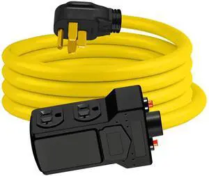 10 FT NEMA 14-50P to 5-15R 5-20R Adapter Extension Cord Canada, 10 AWG 4 Outlets Power Strip with Current Protector, 30 Amp Dryer Plug to 20 Amp 3 Prong Receptacle 10 FT NEMA 14-50P to 5-15R 5-20R Adapter Extension Cord Canada, 10 AWG 4 Outlets Power Strip with Current Protector, 30 Amp Dryer Plug to 20 Amp 3 Prong Receptacle