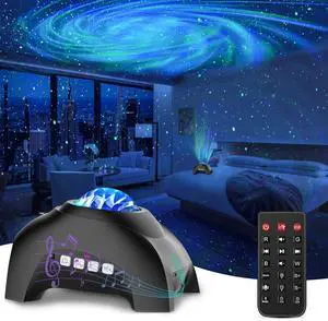 Aurora Star Projector with Bluetooth Speaker,Northern Lights Galaxy Night Light for Bedroom, Home Theater Decor (White) Aurora Star Projector with Bluetooth Speaker,Northern Lights Galaxy Night Light for Bedroom, Home Theater Decor (White)