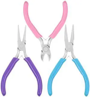 3pcs Jewelry Making Plier Tools with Needle/Chain/Round Nose Pliers and Wire Cutter for Jewelry Repair, Wire Wrapping, Crafts, Jewelry Making Supplies 3pcs Jewelry Making Plier Tools with Needle/Chain/Round Nose Pliers and Wire Cutter for Jewelry Repair, Wire Wrapping, Crafts, Jewelry Making Supplies