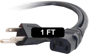 1FT Replacement AC Power Cord - Power Cable for Electronics, TV, Computer, Printer, Radio, Monitor, Samsung, Dell, Vizio, LG, Asus, Laptop and More (24240) 1FT Replacement AC Power Cord - Power Cable for Electronics, TV, Computer, Printer, Radio, Monitor, Samsung, Dell, Vizio, LG, Asus, Laptop and More (24240)