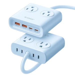 25W GaN Power Strip with USB Ports, 8-in-1 Charging Station with 4 AC Outlets, 2 USB-C, 2 USB-A Ports, 5ft Extension Cord, Ultra Thin Flat Plug for Travel Office ETL Listed- (1 Pack) 25W GaN Power Strip with USB Ports, 8-in-1 Charging Station with 4 AC Outlets, 2 USB-C, 2 USB-A Ports, 5ft Extension Cord, Ultra Thin Flat Plug for Travel Office ETL Listed- (1 Pack)