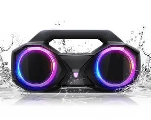 Bluetooth Speaker 80W(Peak)Loud with Bass, 20H Playtime, IPX7 Waterproof, RGB Lights, TWS, Large Portable Wireless Speakers for Outdoor, Home, Party, Pool, Beach, Tailgating, Gym, Work, Gifts (Black) Bluetooth Speaker 80W(Peak)Loud with Bass, 20H Playtime, IPX7 Waterproof, RGB Lights, TWS, Large Portable Wireless Speakers for Outdoor, Home, Party, Pool, Beach, Tailgating, Gym, Work, Gifts (Black)