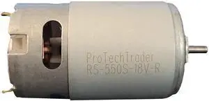 RS-550s 18v (12v - 20 Volts) DC Motor Round Shaft - High Power & Torque for DIY Electric/Electronic Projects, Drills, Robots, RC Vehicals, Remote Controlled Cars/Robot, Saw Repair/Replacement Engine