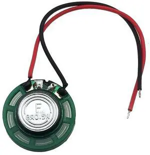 1in Speaker 26mm 8 ohm 1/4 Watt (0.25w) Nominal / 1/2 Watt (0.5 w) Maximum Power Output - Green Plastic Shell with 4 in (104 mm) Wires