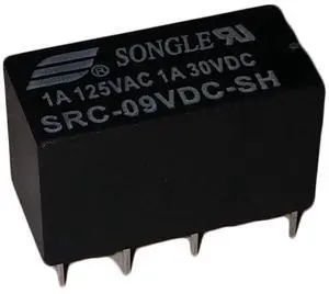 9vdc (9 volt DC) Relay - DPDT PCB 8-Pin Mount - Non-Latching Non-Polarized Electronic Low Signal High Sensitivity Relay Module for DIY Electronics and Arduino