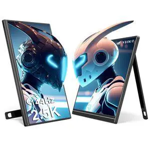 V1Pro 16 Inch 2.5K Portable Gaming Monitor  144Hz IPS Display with FreeSync, USB-C & Mini HDMI for Laptop, Mac, PS5, Xbox, Switch (Black)