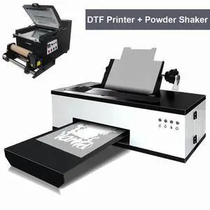 SIHAO DTF Printer A3+ Dual XP600 with Roll Feeder, DTF Transfer Printing Machine with White Ink Circulation System for DIY Clothing(Printer + Powder Shaker)