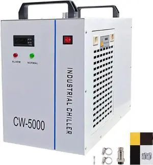 SIHAO CW-5000 Industrial Water Chiller 6L,Water Cooling System,Thermolysis Type Water Cooling Chiller Machine for 60W 80W Laser Engraving Machine