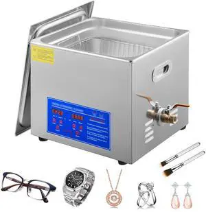 SIHAO 6/15/22/30L Digital Ultrasonic Cleaner Stainless Steel Professional Jewelry Cleaning Machine w/ Heater & Timer for Jewelry Watch Glasses Eyeglass Small Parts Cleaning