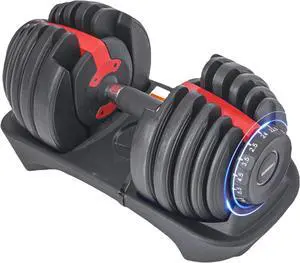 2.5 - 24 KG Adjustable Dumbbell Single, Anti-Slip Handle Dumbbell For Home Gym Exercise, Full Body Workout, Strength Training, And Fitness Enthusiasts