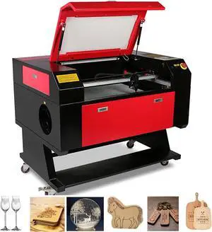 SIHAO 60W CO2 Laser Engraver with Bracket, 20"x28" Laser Engraving Cutting Machine with 2 Way Pass Air Assist Digital Control Panel RDWorks, Commercial Laser Cutter for Wood Glass Acrylic