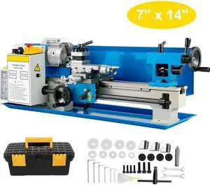 SIHAO 7"x 14" Precision Metal Lathe Machine, Variable Speed 0-2500 RPM Benchtop Lathe Mini Lathe with 3-Jaw Chuck for Counter Face Turning Drilling