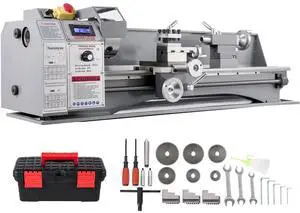 SIHAO 8.7"x 29.5" Precision Mini Metal Lathe, 1100W Benchtop Lathe, 50-2250 Rpm Metal Lathe Machine, 3-Jaw Chuck for Counter Face Turning Drilling
