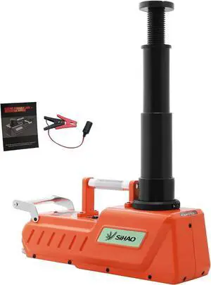 SIHAO Electric Car Jack, 15Ton 12V Cordless Car Hydraulic Jack with LED Light, Portable Emergency Tire Change Tool for Sedan SUV MPV Pickup