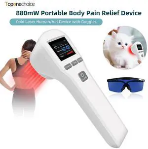 Toponechoice Home Portable Cool Laser Device 808nmx4 650nmx16 Improve Blood Circulation LLLT