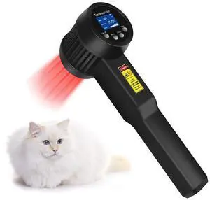 Toponechoice Intense Pulsed Light GaAs Laser 25W Device for Pets Cats Paw Joint Pain Relief