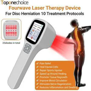 Toponechoice 4-Wavelength Cold Laser Therapy Device (650/808/905/980nm) Touchscreen Operation