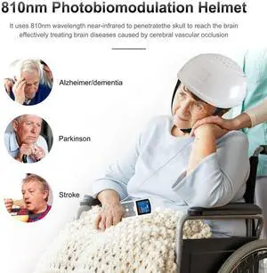 Toponechoice 810nm LED PBM Helmet for Stroke Parkinson Alzheimer Autism Brain Helmet