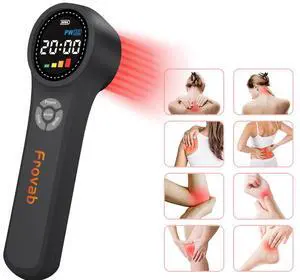 Toponechoice 1760mW Red Light Therapy Device for Pain Relief LLLT Laser Therapy Home Use Black