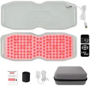Toponechoice  Near Infrared Red Light Therapy Device for Neck Back Pain Relief Shoulder Belt Grey