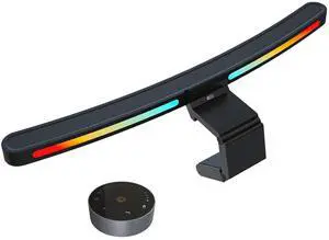 Curved Monitor Light Bar with Wireless Remote,Monitor Light Bar with Auto-Dimming and Camera Base,Applicable to All Screens. No Screen Glare,for (RGB)