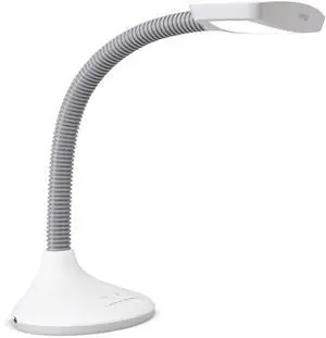 SmartLight Full Spectrum LED Desk Lamp with Adjustable Brightness, Flexible Gooseneck and Integrated USB Charging Port - Reduces Eye Strain and Fatigue - Ideal for Readers, Artists, Crafters
