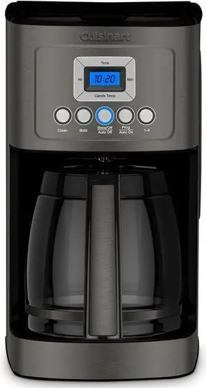 14-Cup Coffee Maker, Programmable PerfecTemp Glass Carafe Coffee Machine with 1-4 Cup Setting, Brew Strength Control and Brew Pause, Stainless Steel, DCC-3200BKSNAS, Black 14-Cup Coffee Maker, Programmable PerfecTemp Glass Carafe Coffee Machine with 1-4 Cup Setting, Brew Strength Control and Brew Pause, Stainless Steel, DCC-3200BKSNAS, Black