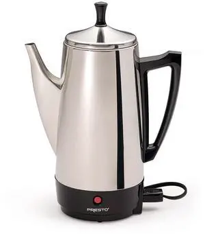 02811 Stainless Steel Electric Coffee Percolator - 12-Cups, Easy-Pour Spout, Stay-Cool Handle, Make 2-12 Cups 02811 Stainless Steel Electric Coffee Percolator - 12-Cups, Easy-Pour Spout, Stay-Cool Handle, Make 2-12 Cups