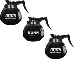 Compatible with Coffee Pot Decanter/Carafe, 3 Black Regular, 12 Cup Capacity, Set of 3,, large, BP25802011 Compatible with Coffee Pot Decanter/Carafe, 3 Black Regular, 12 Cup Capacity, Set of 3,, large, BP25802011