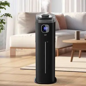 Large Humidifier for Bedroom, 9L/2.5Gallon Ultrasonic Cool Mist Humidifier with Humidistat, 360°Nozzle, 350ML/H Big Mist Level, Suitable for Kids Room Livingroom Yoga Office Plant