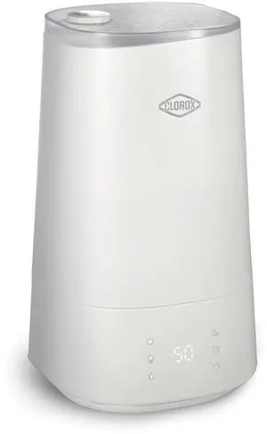 Air Humidifier for BedRoom with UV LED Light to Reduce Germs and Bacteria, Whisper Quiet, 4L Water Tank for up to 40 Hours of Continuous Steam, Ultra Clean Cool Mist, White (11080)