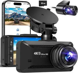 Dash Cam Front and Rear 4K/1080P, Dash Camera for Cars Build in WiFi, Full HD Dash Cam with APP Control, 3.94'' IPS Screen Dash Camera with 32GB SD Card, G-Sensor, 24Hr Parking Mote, Loop Recording Dash Cam Front and Rear 4K/1080P, Dash Camera for Cars Build in WiFi, Full HD Dash Cam with APP Control, 3.94'' IPS Screen Dash Camera with 32GB SD Card, G-Sensor, 24Hr Parking Mote, Loop Recording