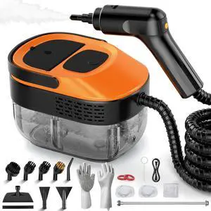 Steam Cleaner for Home & Car, 15s Fast Heat Handheld Steamer for Cleaning, 1.6L Large Tank, 3-Level Steam Control with 16-Piece Accessories Kit for Floors, Couches, Tiles, Grout, Dirt, and Grease Steam Cleaner for Home & Car, 15s Fast Heat Handheld Steamer for Cleaning, 1.6L Large Tank, 3-Level Steam Control with 16-Piece Accessories Kit for Floors, Couches, Tiles, Grout, Dirt, and Grease