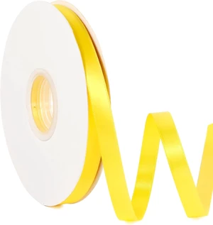Tanvia 1/2" X 100 Yards Solid Color Satin Ribbon, Double Faced High Density Polyester Fabric Ribbon for Gifts Wrapping, Wedding, Party, Crafts, Hair Bows, Home DIY Decor Ornaments, Yellow Tanvia 1/2" X 100 Yards Solid Color Satin Ribbon, Double Faced High Density Polyester Fabric Ribbon for Gifts Wrapping, Wedding, Party, Crafts, Hair Bows, Home DIY Decor Ornaments, Yellow