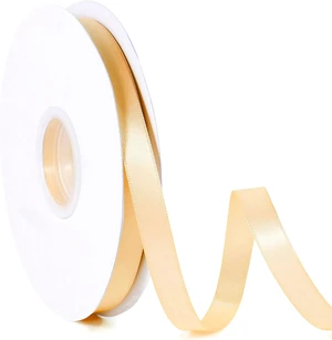 Tanvia 1/2" X 100 Yards Solid Color Satin Ribbon, Double Faced High Density Polyester Fabric Ribbon for Gifts Wrapping, Wedding, Party, Crafts, Hair Bows, Home DIY Decor Ornaments, Gold Tanvia 1/2" X 100 Yards Solid Color Satin Ribbon, Double Faced High Density Polyester Fabric Ribbon for Gifts Wrapping, Wedding, Party, Crafts, Hair Bows, Home DIY Decor Ornaments, Gold