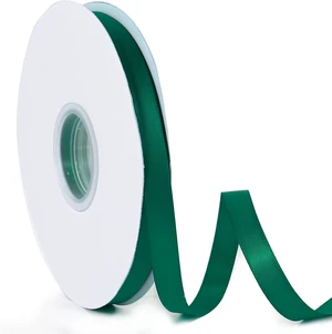 Tanvia 1/2" X 100 Yards Solid Color Satin Ribbon, Double Faced High Density Polyester Fabric Ribbon for Gifts Wrapping, Wedding, Party, Crafts, Hair Bows, Home DIY Decor Ornaments, Dark Green Tanvia 1/2" X 100 Yards Solid Color Satin Ribbon, Double Faced High Density Polyester Fabric Ribbon for Gifts Wrapping, Wedding, Party, Crafts, Hair Bows, Home DIY Decor Ornaments, Dark Green