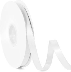 Tanvia 1/2" X 100 Yards Solid Color Satin Ribbon, Double Faced High Density Polyester Fabric Ribbon for Gifts Wrapping, Wedding, Party, Crafts, Hair Bows, Home DIY Decor Ornaments, White Tanvia 1/2" X 100 Yards Solid Color Satin Ribbon, Double Faced High Density Polyester Fabric Ribbon for Gifts Wrapping, Wedding, Party, Crafts, Hair Bows, Home DIY Decor Ornaments, White