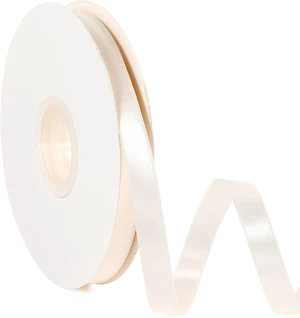 Tanvia 1/2" X 100 Yards Solid Color Satin Ribbon, Double Faced High Density Polyester Fabric Ribbon for Gifts Wrapping, Wedding, Party, Crafts, Hair Bows, Home DIY Decor Ornaments, Cream White Tanvia 1/2" X 100 Yards Solid Color Satin Ribbon, Double Faced High Density Polyester Fabric Ribbon for Gifts Wrapping, Wedding, Party, Crafts, Hair Bows, Home DIY Decor Ornaments, Cream White