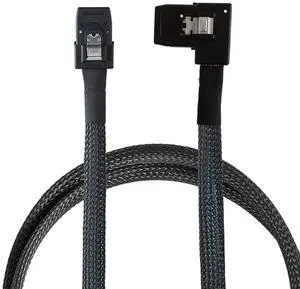 Vszerda Mini SAS 8087 Straight to SAS SFF-8087 Left-Angle Cable 12G High-Speed Internal Server Interconnect (1M) Vszerda Mini SAS 8087 Straight to SAS SFF-8087 Left-Angle Cable 12G High-Speed Internal Server Interconnect (1M)