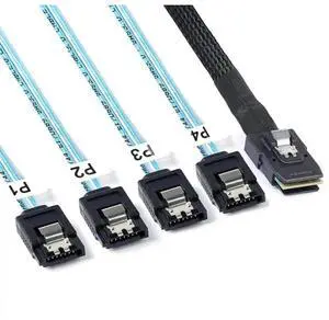 Vszerda FOR Mini-SAS SFF-8087 To 4 SATA Cable Mini SAS 4i SFF8087 36P To 4 SATA 7P Cable Vszerda FOR Mini-SAS SFF-8087 To 4 SATA Cable Mini SAS 4i SFF8087 36P To 4 SATA 7P Cable