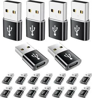 Vszerda USB A to USB C Adapter 20 Pack USB to USBC Adapter USBA to USBC Cable Converter for iPhone iPad MacBook Galaxy Black Vszerda USB A to USB C Adapter 20 Pack USB to USBC Adapter USBA to USBC Cable Converter for iPhone iPad MacBook Galaxy Black