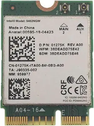 Vszerda For Intel 9462NGW 2.4G&5G Dual Band 433M NGFF CNVI 802.11AC Wireless Wifi Network Card Fit for Bluetooth 5.0 Vszerda For Intel 9462NGW 2.4G&5G Dual Band 433M NGFF CNVI 802.11AC Wireless Wifi Network Card Fit for Bluetooth 5.0