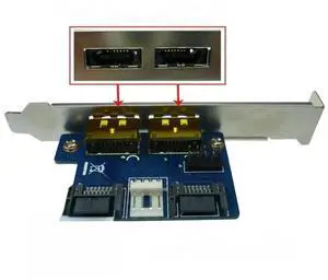 Vszerda FOR Dual Power over esata (eSATA + USB) to Dual SATA adapter,2 SATA to 2 power esata card Vszerda FOR Dual Power over esata (eSATA + USB) to Dual SATA adapter,2 SATA to 2 power esata card