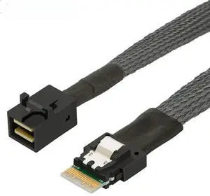 Vszerda FOR Ultra-Fast PCIE 4.0 Slimline SAS SFF-8654 Cable 4i to Mini SAS HD SFF-8643 Adapter For server 50cm Vszerda FOR Ultra-Fast PCIE 4.0 Slimline SAS SFF-8654 Cable 4i to Mini SAS HD SFF-8643 Adapter For server 50cm