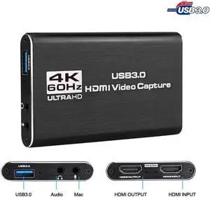 Vszerda 4K USB 3.0 Video Capture Card HDMI-compatible 1080P 60fps HD Video Recorder Grabber For OBS Capturing Game Card Live Vszerda 4K USB 3.0 Video Capture Card HDMI-compatible 1080P 60fps HD Video Recorder Grabber For OBS Capturing Game Card Live