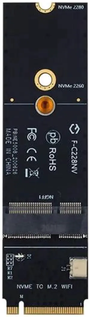 Vszerda Wireless M.2 A+E Key Slot to M.2 M Key Wifi Bluetooth Adapter for AX200 9260 Bcm94352Z Card NVMe PCI Express SSD Vszerda Wireless M.2 A+E Key Slot to M.2 M Key Wifi Bluetooth Adapter for AX200 9260 Bcm94352Z Card NVMe PCI Express SSD