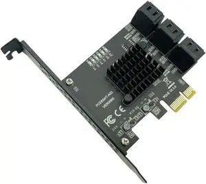 Vszerda PCI express to 6 Ports SATA Controller SATA 3 III 3.0 6Gbps to PCI-e x1 Card Adapter PCIe SATA3 Expansion Card Riser For Windows Vszerda PCI express to 6 Ports SATA Controller SATA 3 III 3.0 6Gbps to PCI-e x1 Card Adapter PCIe SATA3 Expansion Card Riser For Windows